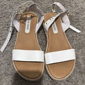 Steve Madden White Espadrille Sandals